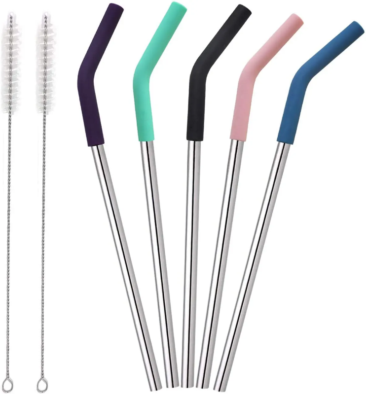 Stainless Steel Drinking Straws (Set of 5)